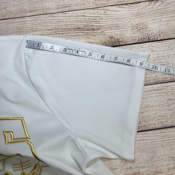 NBA Chicago Bulls White Gold Hooded Button Jersey XL #66 Chicago Short Sleeve - Picture 12 of 12